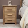 Opus Bedside Cabinet - 3 Drawer - Oak