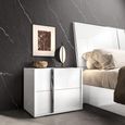 Modern Bianca Bedside Cabinet - White