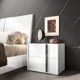 Modern Bianca Bedside Cabinet - White