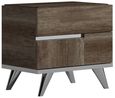 Modern Medea Bedside Cabinet - 2 Drawer - Vintage Oak