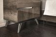 Modern Medea Bedside Cabinet - 2 Drawer - Vintage Oak