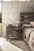 Modern Medea Bedside Cabinet - 2 Drawer - Vintage Oak