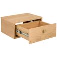 Monfort Bedside Table - 1 Drawer - Wall Mounted - Floating - Oak