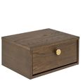 Monfort Bedside Table - 1 Drawer - Wall Mounted - Floating - Smoked Oak