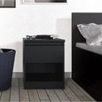 Naia Black 1 Drawer Bedside Cabinet