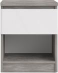 Naia Grey Concrete Effect 1 Drawer Bedside Cabinet