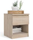 Naia Oak Effect 1 Drawer Bedside Cabinet