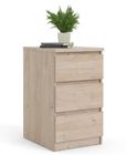 Naia Oak Effect 3 Drawer Bedside Cabinet