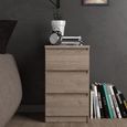 Naia Oak Effect 3 Drawer Bedside Cabinet