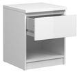 Naia White Gloss 1 Drawer Bedside Cabinet