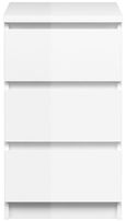 Naia White Gloss 3 Drawer Bedside Cabinet