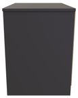 New York Graphite 2 Drawer Bedside Cabinet
