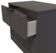 New York Graphite 2 Drawer Bedside Cabinet