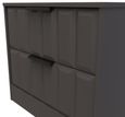 New York Graphite 2 Drawer Bedside Cabinet