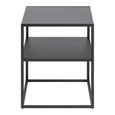 Newton Bedside Table - Black Metal