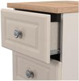 Norfolk Cashmere and Oak Effect 3 Drawer Bedside Cabinet