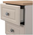 Norfolk Cashmere and Oak Effect Oak 2 Drawer Bedside Cabinet