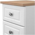 Norfolk White and Oak Effect Oak 2 Drawer Bedside Cabinet