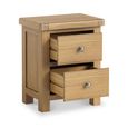 Normandy Bedside Cabinet - 2 Drawer - Oak