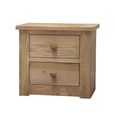 Torino Bedside Cabinet - 2 Drawer - Oak