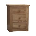 Torino Bedside Cabinet - 3 Drawer - Oak