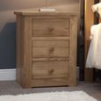 Torino Bedside Cabinet - 3 Drawer - Oak