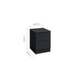 Oslo Bedside Cabinet - 2 Drawer - Black