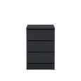 Oslo Bedside Cabinet - 3 Drawer - Black