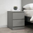 Oslo Bedside Cabinet - 2 Drawer - Grey