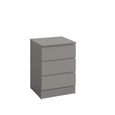 Oslo Bedside Cabinet - 3 Drawer - Grey