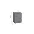 Oslo Bedside Cabinet - 3 Drawer - Grey