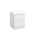 Oslo Bedside Cabinet - 2 Drawer - White