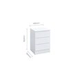 Oslo Bedside Cabinet - 3 Drawer - White