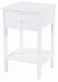 Options White 1 Drawer Petite Bedside Cabinet