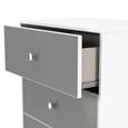 Padstow Grey and White 3 Drawer Bedside Cabinet