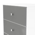 Padstow Grey and White 3 Drawer Bedside Cabinet