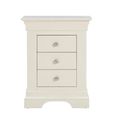 Paisley Cream Painted 3 Drawer Bedside Cabinet