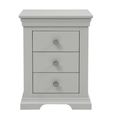 Paisley Grey Painted 3 Drawer Bedside Cabinet