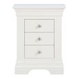 Paisley White Painted 3 Drawer Bedside Cabinet