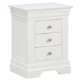 Paisley White Painted 3 Drawer Bedside Cabinet