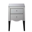 Palermo 2 Drawer Bedside Cabinet - Mirrored