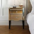 Palermo 2 Drawer Bedside Cabinet - Mirrored