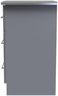 Paris Grey Gloss 3 Drawer Bedside Cabinet