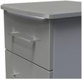 Paris Grey Gloss 3 Drawer Bedside Cabinet