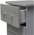 Paris Grey Gloss 3 Drawer Bedside Cabinet