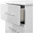 Paris White Gloss 2 Drawer Bedside Cabinet