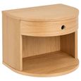 Paron Bedside Table - 1 Drawer - Oak - Wall Mounted - Floating