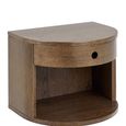 Paron Bedside Table - 1 Drawer - Smoked Oak - Wall Mounted - Floating