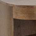 Paron Bedside Table - 1 Drawer - Smoked Oak - Wall Mounted - Floating