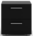 Pepe Black 2 Drawer Bedside Cabinet